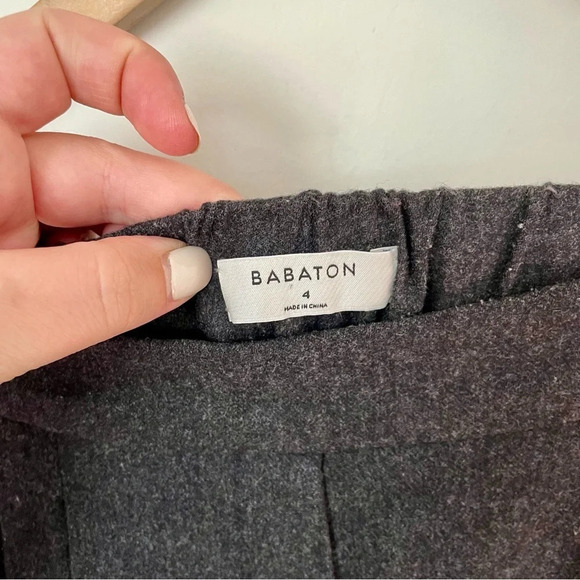 Aritzia Babaton Conan Stretch Wool Cashmere Crop Dress Pant  in Charcoal - Picture 3 of 8